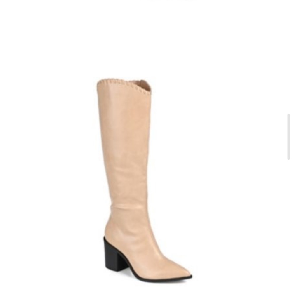 Beige Knee-High Women's Boots